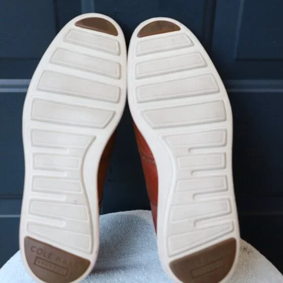 SALE - Cole-Haan 8.5-M Brown Wingtip Derby Mens Dress Shoes - Picture 10 of 12